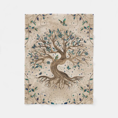 Tree of Life _ Yggdrasil Fleece Blanket