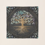 Tree of life - Yggdrasil - Gold & Painted Texture Scarf<br><div class="desc">Tree of life - Yggdrasil - Gold and Painted Texture</div>