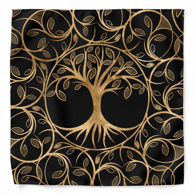 Tree of life - Yggdrasil Mandala frame Bandana (Front)