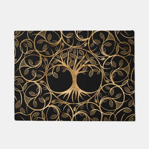 Tree of life _ Yggdrasil Mandala frame Doormat