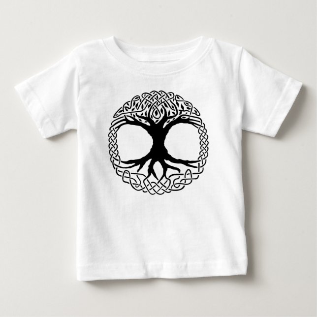 Tree of Life Yggdrasil Norse wicca mythology Baby T-Shirt (Front)