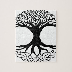 Tree of Life Yggdrasil Norse wicca mythology Jigsaw Puzzle