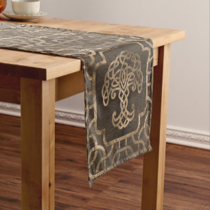 Tree of life -Yggdrasil on Celtic Pattern Short Table Runner