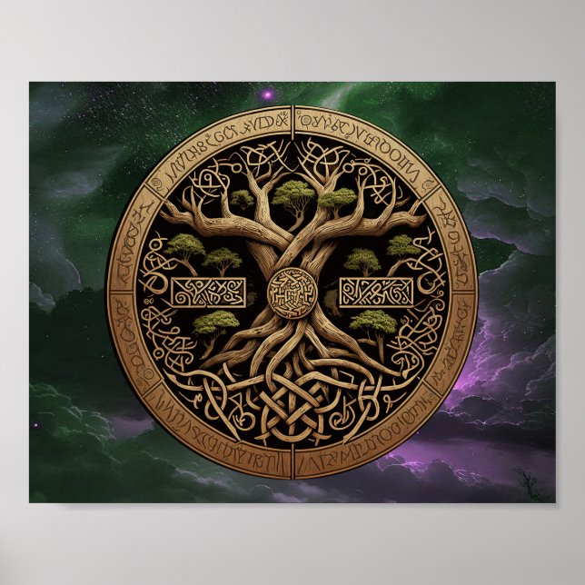 Tree of Life Yggdrasil Poster (Front)