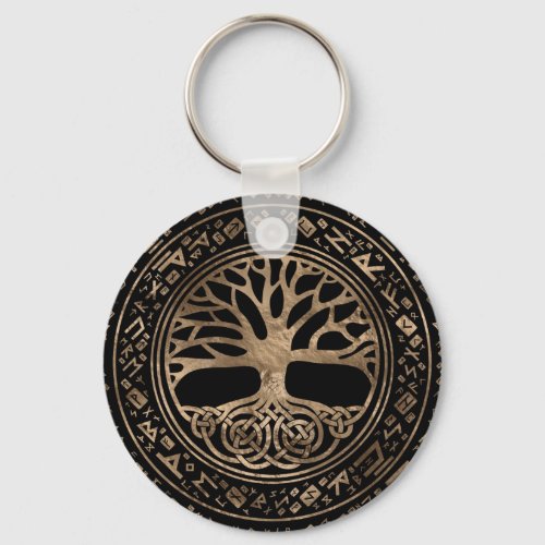 Tree of life _Yggdrasil Runic Pattern Keychain