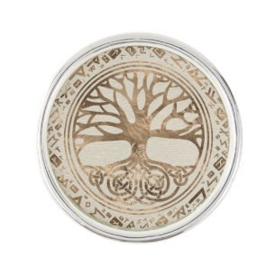 Tree of life -Yggdrasil Runic Pattern Lapel Pin