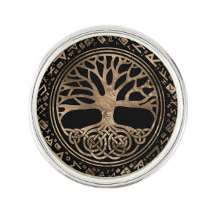 Tree of life -Yggdrasil Runic Pattern Lapel Pin