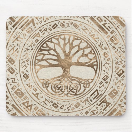 Tree of life _Yggdrasil Runic Pattern Mouse Pad