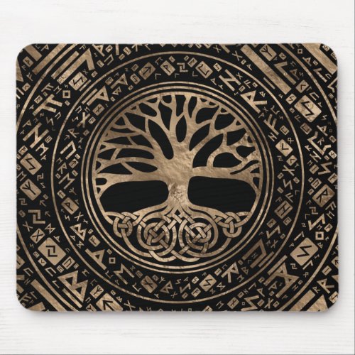 Tree of life _Yggdrasil Runic Pattern Mouse Pad