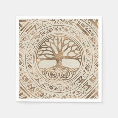 Tree of life _Yggdrasil Runic Pattern Napkins