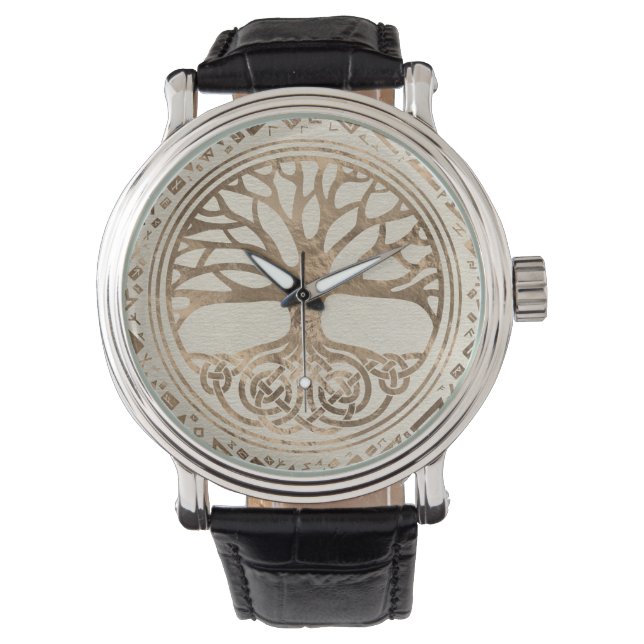Tree of life -Yggdrasil Runic Pattern Watch (Front)