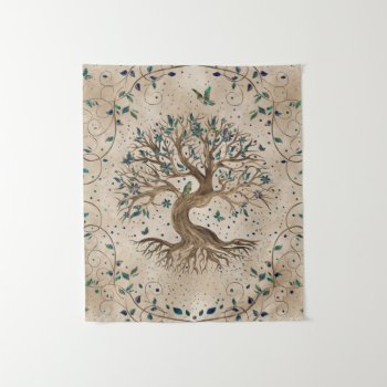 Tree Of Life - Yggdrasil Tapestry by LoveMalinois at Zazzle