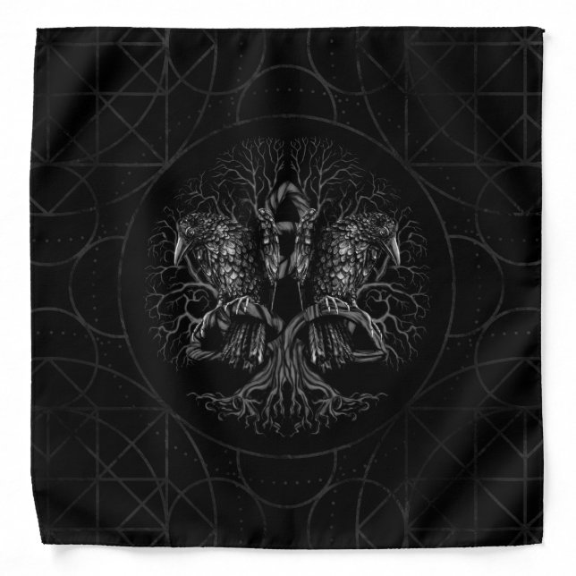 Tree of life -Yggdrasil with ravens Bandana (Front)