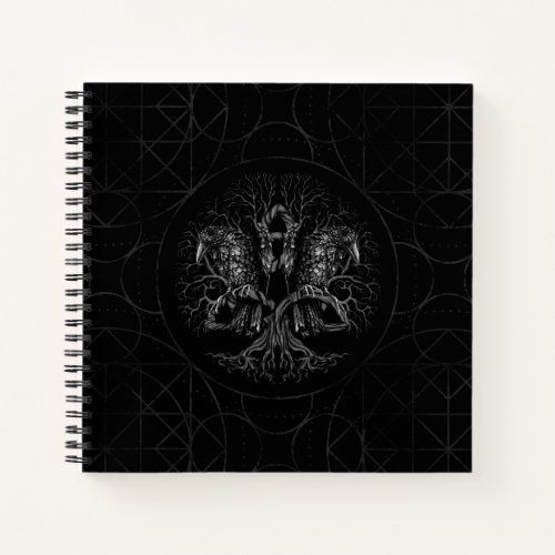 Tree of life _Yggdrasil with ravens Notebook