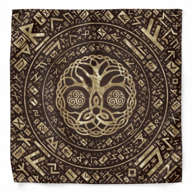 Tree of life -Yggdrasil with Trinity Knot Bandana (Front)