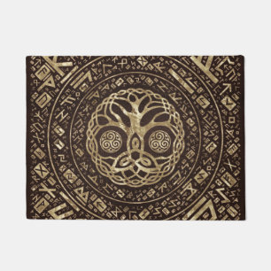 Tree of life -Yggdrasil with Trinity Knot Doormat