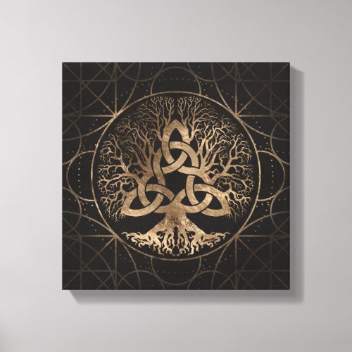 Tree of life _Yggdrasil with Triquetra Canvas Print