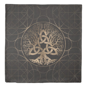 Tree of life -Yggdrasil with Triquetra Duvet Cover
