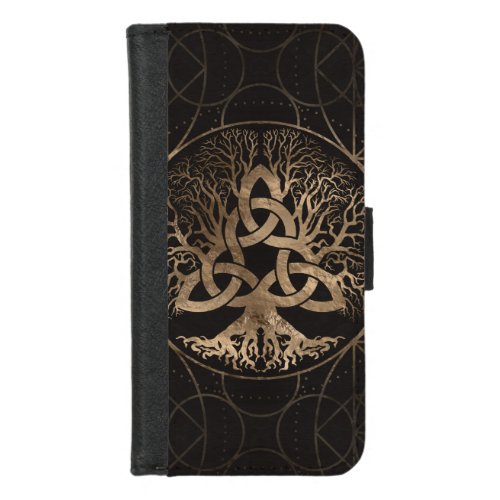 Tree of life _Yggdrasil with Triquetra iPhone 87 Wallet Case