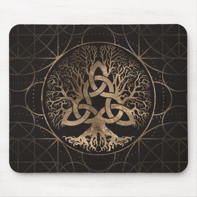 Tree of life -Yggdrasil with Triquetra Mouse Pad (Front)