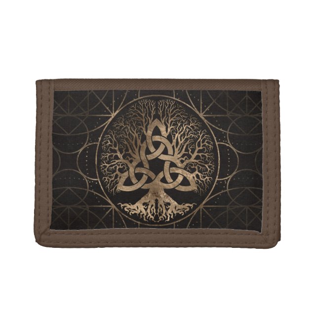 Tree of life -Yggdrasil with Triquetra Trifold Wallet (Front)