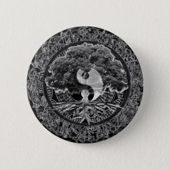 Tree Of Life Yin Yang Button by thetreeoflife at Zazzle