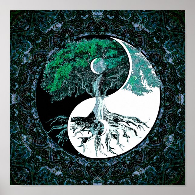 Tree of Life Yin Yang Moonlight Poster (Front)