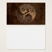Tree of Life Yin Yang with Wood Grain Effect (Front & Back)