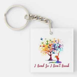 Tree of life, yoga DNA, Genetic Biologist Science Keychain