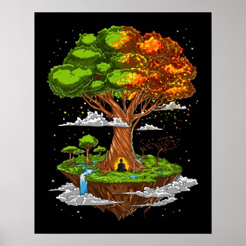 Tree Of Life Zen Meditation Poster