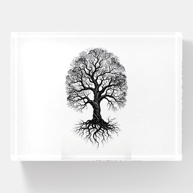 Tree of Life Zen Rectangle Paperweight (Front)
