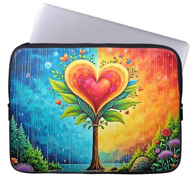 Tree of Love and Life Design Laptop Sleeve (Front)