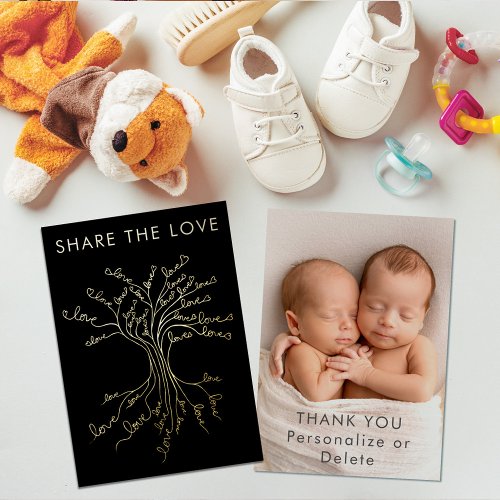    Tree of Love Cute Meaningful Personalized Photo Foil Invitation