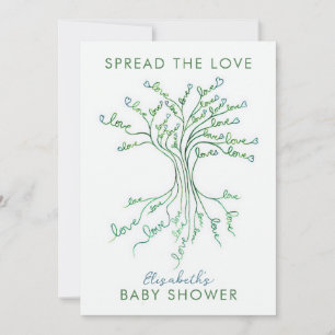 Tree of Love Meaningful Personalized Baby Shower Invitation
