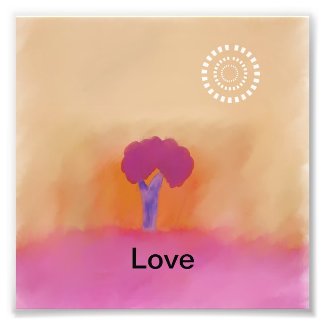 Tree  of love: ugly abstract landscape photo print (Front)