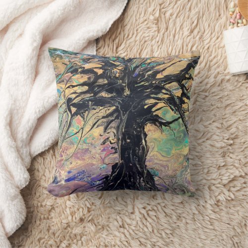 Tree of Mystery Throw Pillow