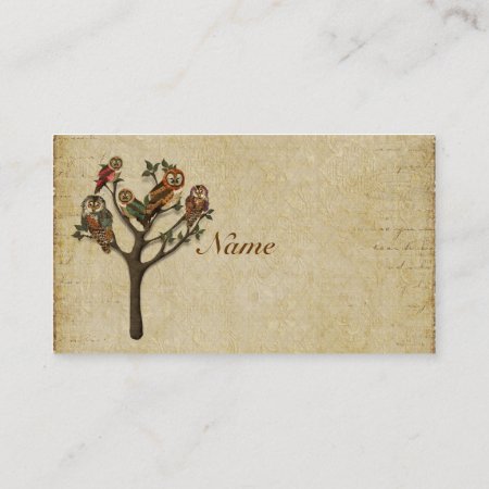Tree Of  Owls Business Card/tags Business Card