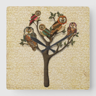 Tree of Owls Wall Clock