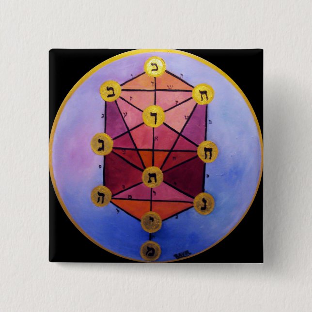 Tree of Sefirot Pinback Button (Front)