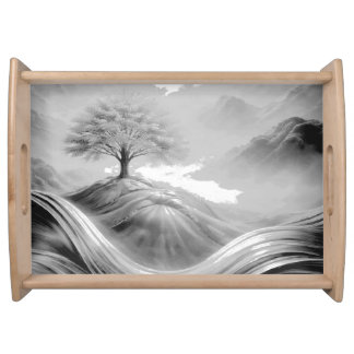 Tree of Serenity, a breathtaking fusion of nature. Serving Tray
