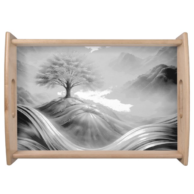 Tree of Serenity, a breathtaking fusion of nature. Serving Tray (Front)