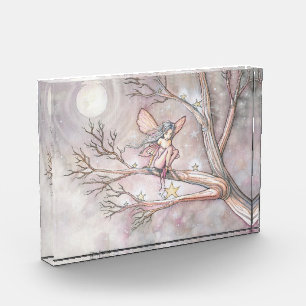 Tree of Stars Fairy Clear Acrylic Block Decor
