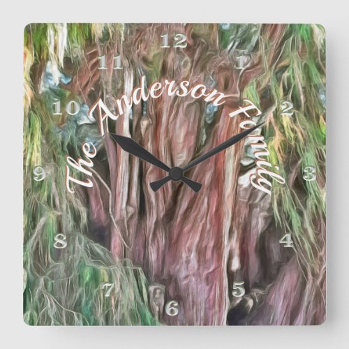 Tree of Tule Oaxaca Family OAX1 Square Wall Clock