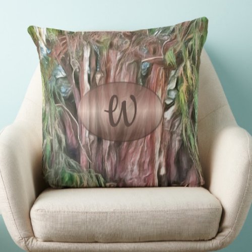 Tree of Tule Oaxaca OAX1 Throw Pillow