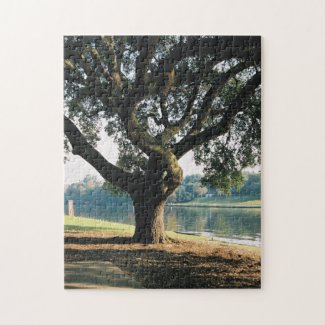 Tree on Cane River Jigsaw Puzzle