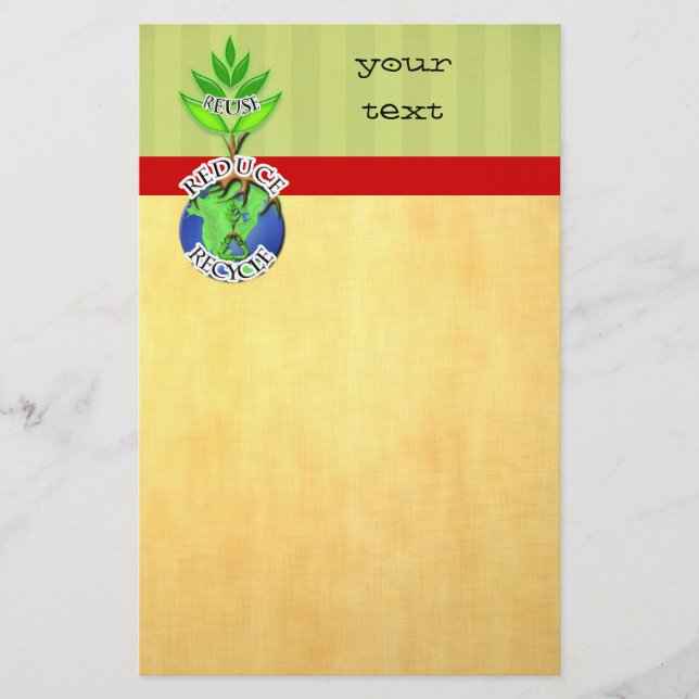 Tree On Top of Earth Roots Stationery (Front)