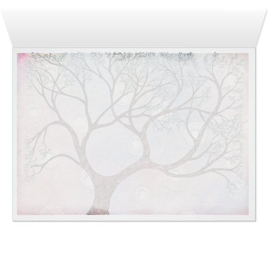 Tree on Vellum with Watercolor Background (Inside Horizontal (Bottom))