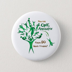 Tree One Ancestor Pinback Button