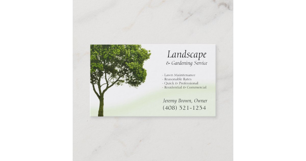 Tree or Lawn Care business card | Zazzle.com