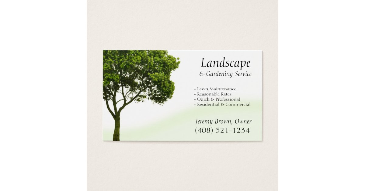 Tree or Lawn Care business card